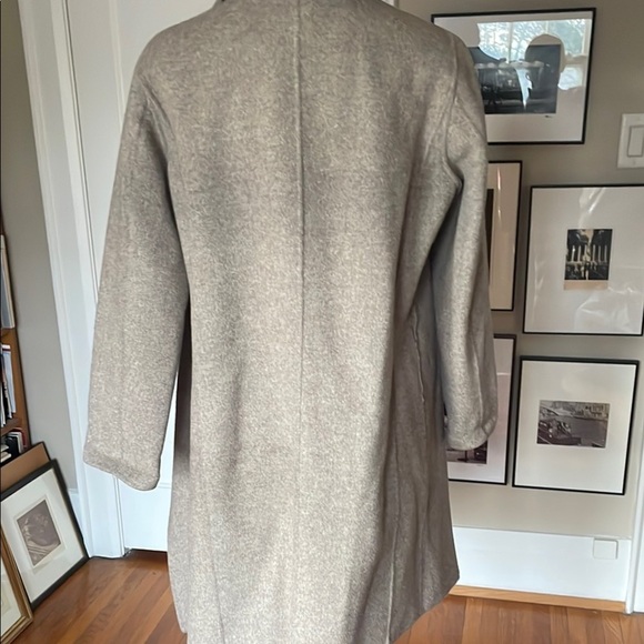 J. JILL Elegant Gray Women's Swing Wool & Angora Coat - Picture 3 of 12